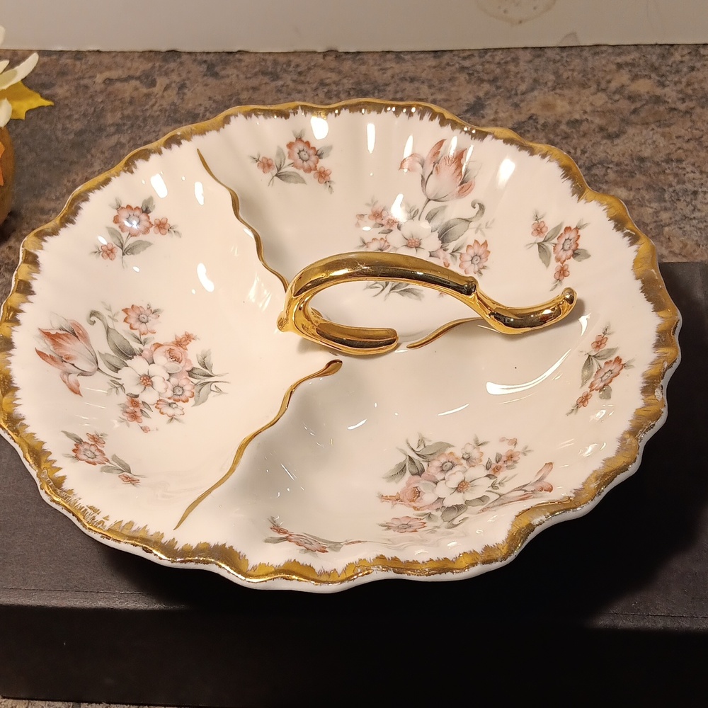 Divided Floral Dish